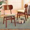 Baxton Studio Euclid Mid-Century Modern Sand Fabric and Walnut Brown Finished Wood 2-Piece Dining Chair Set 184-11648-Zoro - alternate 4